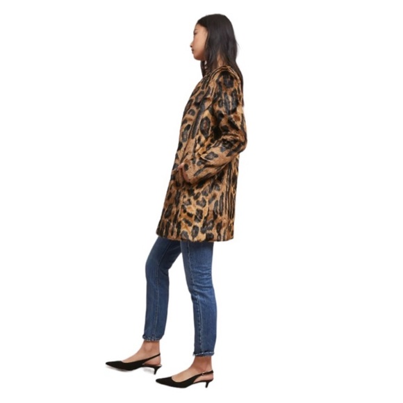 Anthropologie Leopard Print Faux Fur no collar ocelot - Picture 3 of 7